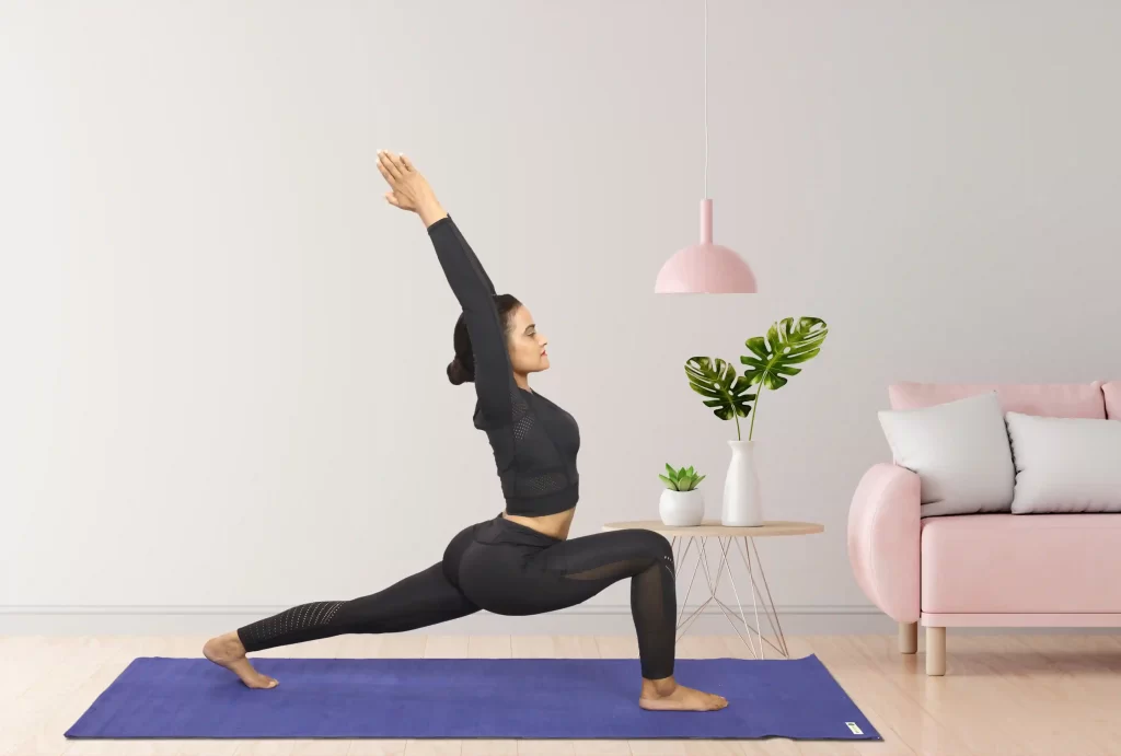 Modern Yogi Travel Lite 3MM Cotton Yoga Mats | Reversible | Anti Skid | Lilac Indigo